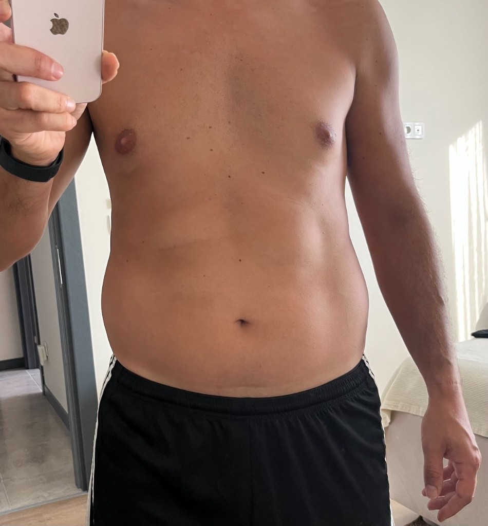 Progress photo 3 · August 2026 · still ~4 kg below day one